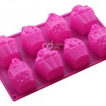 CJ Cetakan Silikon Kue Puding Medium Cupcakes 8 Cav