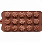 CJ Cetakan Silikon Coklat Puding Mini Mix Flower 15 Cav I