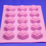 Cetakan Silikon Coklat Puding Rose 15 cavity I