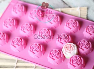 Cetakan Silikon Coklat Puding Rose 15 cavity I