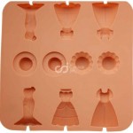 CJ Cetakan Silikon Coklat Puding Woman Dress