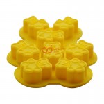 CJ Cetakan Silikon Coklat Puding Mini Bear 8 cavity