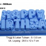 Cetakan Silikon Kue Puding Happy Birthday IV