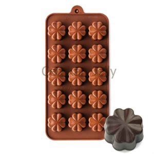 Cetakan Silikon Coklat Puding Mini Leaf Clover