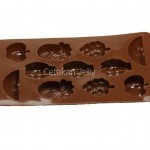 Cetakan Silikon Coklat Puding Mini Fruit 11 cav