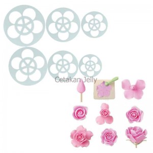 Alat Hias Kue Rose Petal Cutter Set of 11 Pcs
