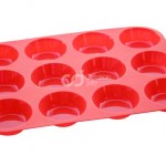 CJ Cetakan Silikon Puding Kue Round Cupcake 12 cav