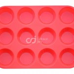 CJ Cetakan Silikon Puding Kue Round Cupcake 12 cav