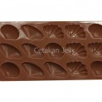 Cetakan Silikon Coklat /Puding Shell 15 cav II