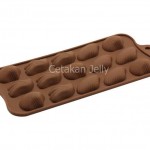 Cetakan Silikon Coklat /Puding Shell 15 cav II