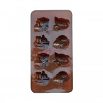 Cetakan Silikon Coklat Puding Transportation 8 cavity