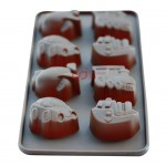 Cetakan Silikon Coklat Puding Transportation 8 cavity