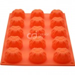 CJ Cetakan Silikon Coklat Puding Sunflower 15 cavity