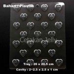 Cetakan Coklat Plastik Mini Heart 25 cav