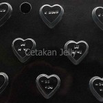 Cetakan Coklat Plastik Mini Heart 25 cav