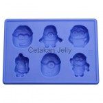 Cetakan Cokelat Puding Minion 6 cav