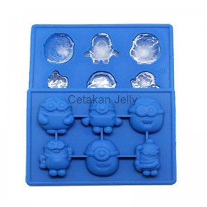 Cetakan Cokelat Puding Minion 6 cav