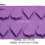 CJ Cetakan Silikon Sabun Coklat Pudding Jelly Poker
