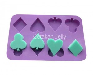 CJ Cetakan Silikon Sabun Coklat Pudding Jelly Poker