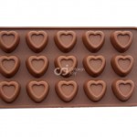 CJ Cetakan Silikon Coklat Puding Sweet Heart 15 cavity