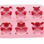 Cetakan Silikon Kue Puding Love Animal