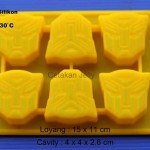 Cetakan Silikon Coklat Puding Transformer 6 cav