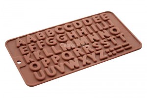 CJ Cetakan Silikon Coklat Alphabet