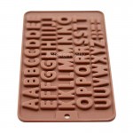 CJ Cetakan Silikon Coklat Alphabet