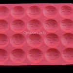 Cetakan Coklat Kue Kering Emoji 20 cav Silikon