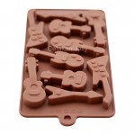 CJ Cetakan Silikon Coklat Puding Mini Guitar 10 Cav