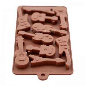 CJ Cetakan Silikon Coklat Puding Mini Guitar 10 Cav