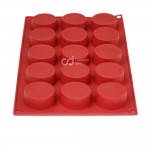 CJ Cetakan Silikon Kue Puding Round Cupcake 15 cav