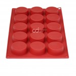 CJ Cetakan Silikon Kue Puding Round Cupcake 15 cav