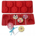 Cetakan Silikon Coklat Permen Lolipop Flower