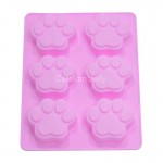 Cetakan Kue Puding Sabun Paws 6 cav Silikon