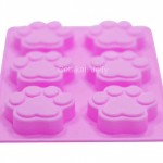 Cetakan Kue Puding Sabun Paws 6 cav Silikon