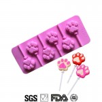 Cetakan Coklat Permen Paws Lolipop Silikon
