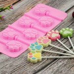 Cetakan Coklat Permen Paws Lolipop Silikon
