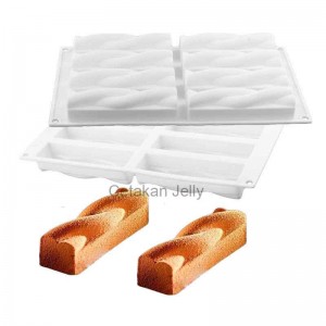 Cetakan Puding Kue Twist 8 cav Silikon