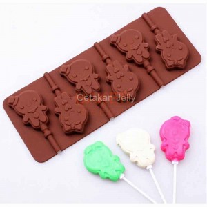 Cetakan Coklat Permen Boy & Girl Lolipop Silikon