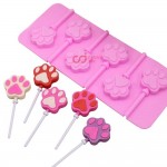 Cetakan Coklat Permen Paws Lolipop Silikon