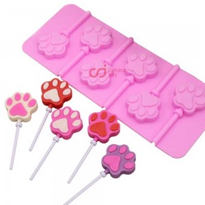 Cetakan Coklat Permen Paws Lolipop Silikon
