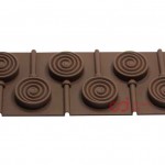 Cetakan Silikon Coklat Permen Lolipop Bulat
