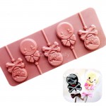 Cetakan Coklat Permen Pirate Lolipop Silikon