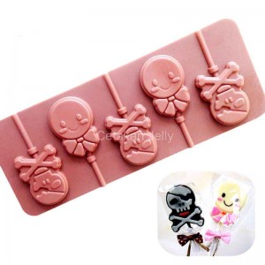 Cetakan Coklat Permen Pirate Lolipop Silikon