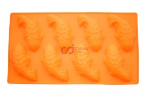 CJ Cetakan Silikon Puding Kue Koi 8 cavity