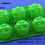 Cetakan Kue Puding Gift 6 cavity II Silikon