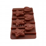 CJ Cetakan Coklat Permen Love Star Lolipop Silikon