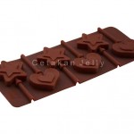 CJ Cetakan Coklat Permen Love Star Lolipop Silikon