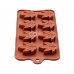 CJ Cetakan Silikon Coklat Puding Leaf IV